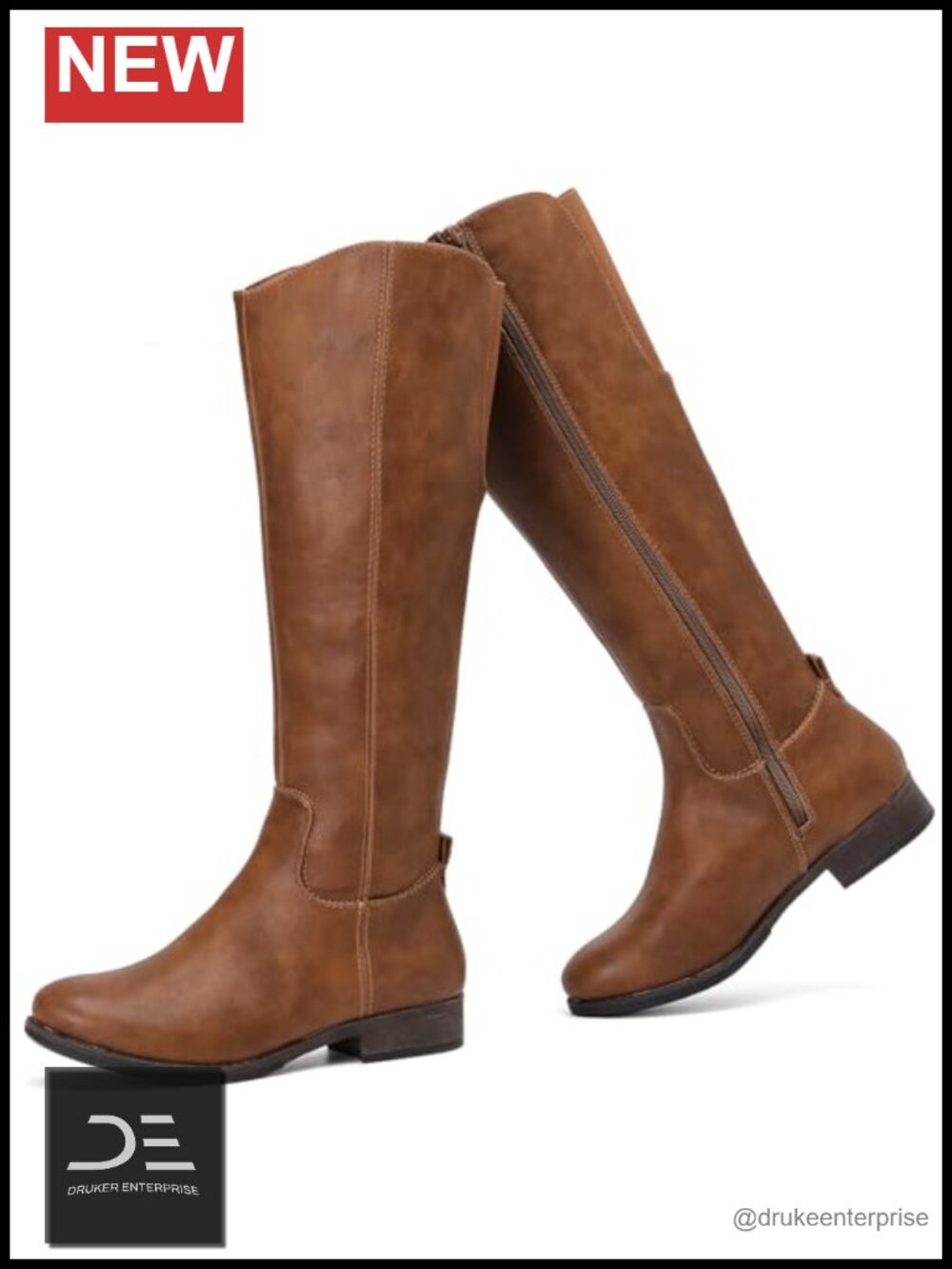 Knee High Riding Boots Women's Side Zipper Winter Fashion